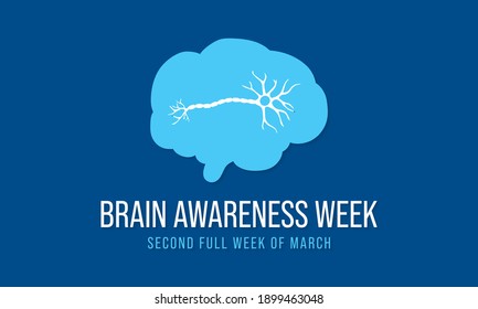 Vector illustration on the theme of Brain awareness week (BAW) observed each year during second full week of March.
