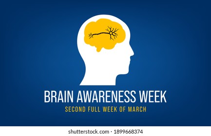 Vector illustration on the theme of Brain awareness week (BAW) observed each year during second full week of March.