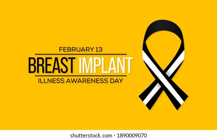 Vector illustration on the theme of Brest Implant illness awareness day observed each year on February 13th.