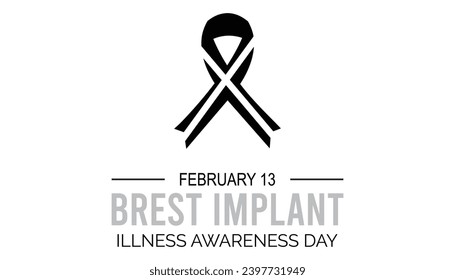 Vector illustration on the theme of Brest Implant illness awareness day observed each year during February.banner, Holiday, poster, card and background design.