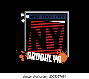 Vector illustration on the theme of bronx in newyork. background. Typography, t-shirt graphics, print, poster, banner, flyer, postcard