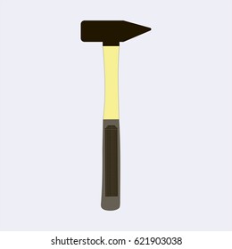 vector illustration on the theme of building a hammer