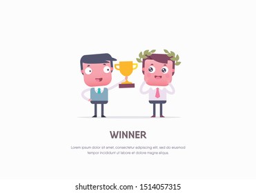 Vector illustration on the theme of business victories.