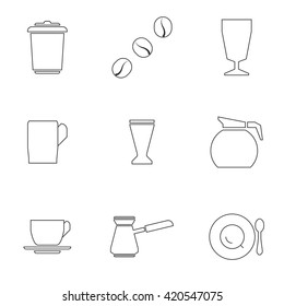 Vector illustration on the theme a cafe