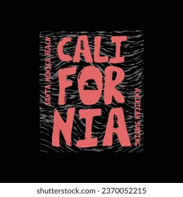 Vector illustration on the theme of California. t-shirt graphics, poster, banner, flyer, print and postcard
