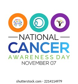Ilustración vectorial sobre el tema del Día de Concienciación sobre el Cáncer que se observa cada año durante el banner de noviembre, la celebración, el afiche, la tarjeta y el diseño de fondo.