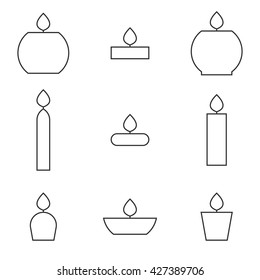 Vector illustration on the theme candle