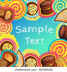 Vector illustration on the theme of candy