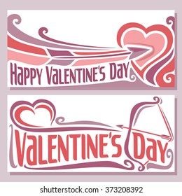 Vector illustration on the theme of cards for Valentine's day

