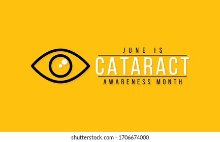 Vector Illustration On The Theme Of Cataract Awareness Month Observed Each Year During June.