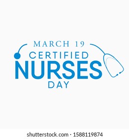 Vector illustration on the theme of Certified Nurses day on March 19th.