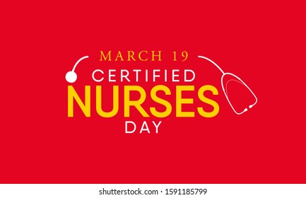 Vector illustration on the theme of Certified Nurses day on March 19th.