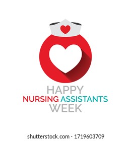 Vector Illustration On The Theme Of Certified Nursing Assistants Week Observed Each Year During Second Full Week Of June.