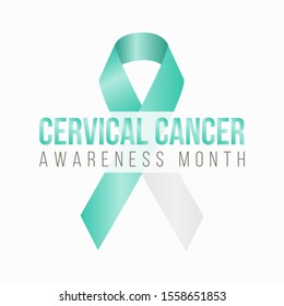 Vector Illustration On The Theme Of Cervical Health Awareness Month Of January.