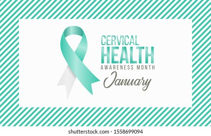 Vector illustration on the theme of Cervical Health awareness month of January.