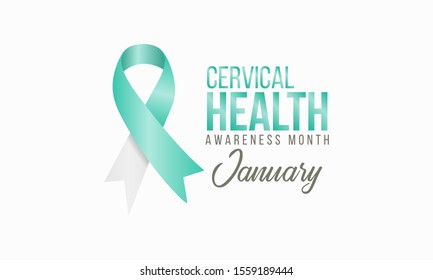 Vector Illustration On The Theme Of Cervical Health Awareness Month Of January.