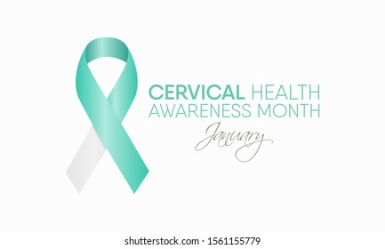 Vector Illustration On The Theme Of Cervical Health Awareness Month Of January.