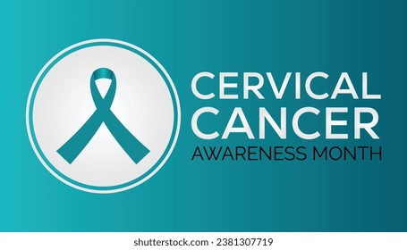 Vector illustration on the theme of Cervical Cancer awareness month observed each year during January.banner, Holiday, poster, card and background design.