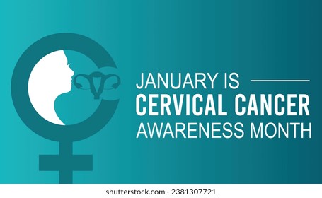 Vector illustration on the theme of Cervical Cancer awareness month observed each year during January.banner, Holiday, poster, card and background design.