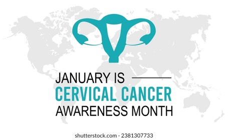 Vector illustration on the theme of Cervical Cancer awareness month observed each year during January.banner, Holiday, poster, card and background design.