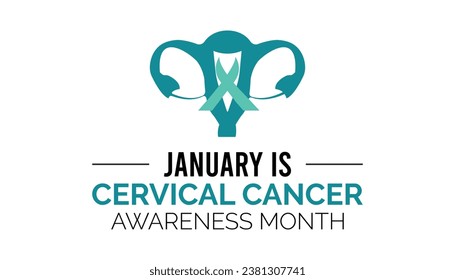 Vector illustration on the theme of Cervical Cancer awareness month observed each year during January.banner, Holiday, poster, card and background design.