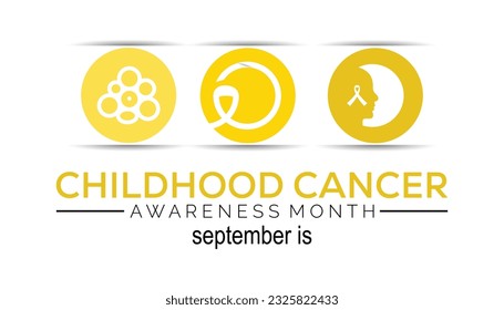 Vector illustration on the theme of Childhood Cancer awareness month. banner design template Vector illustration background design.