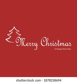 vector illustration on the theme of christmas with the image of a tree