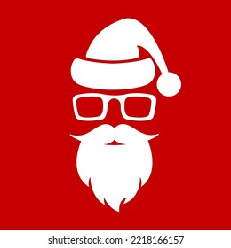 Vector illustration on the theme Christmas and New Year. For a poster or banner and greeting card. Santa Claus
