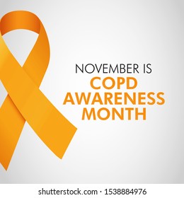 Vector illustration on the theme of Chronic obstructive pulmonary disease COPD month.