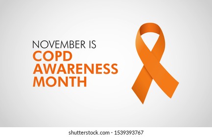 Vector illustration on the theme of Chronic obstructive pulmonary disease COPD month.
