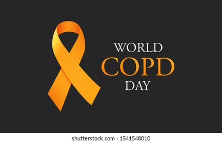 Vector illustration on the theme of Chronic obstructive pulmonary disease COPD day in November.