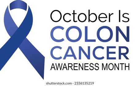 Vector illustration on the theme of colon cancer awareness month of october. greeting card, poster with background. Vector illustration design