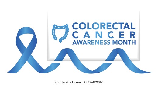 Vector illustration on the theme of Colorectal Cancer awareness month. It is a type of cancer that begins in the large intestine. The colon is the final part of the digestive tract.