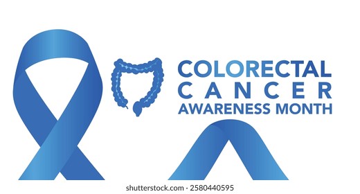 Vector illustration on the theme of Colorectal Cancer awareness month. It is a type of cancer that begins in the large intestine. The colon is the final part of the digestive tract.