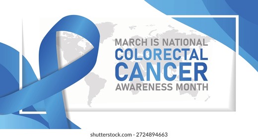 Vector illustration on the theme of Colorectal Cancer awareness month. It is a type of cancer that begins in the large intestine. The colon is the final part of the digestive tract.	