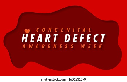 Vector illustration on the theme of Congenital Heart Defect Awareness week from February 7th to 14th.