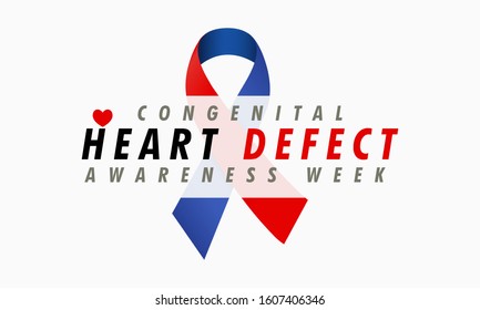 Vector illustration on the theme of Congenital Heart Defect Awareness week from February 7th to 14th.