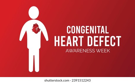 Vektorgrafik zum Thema "Congenital Heart Defect Bewusstsein Woche beobachtet jedes Jahr während Februar.banner, Holiday, Poster, Karte und Hintergrund Design.
