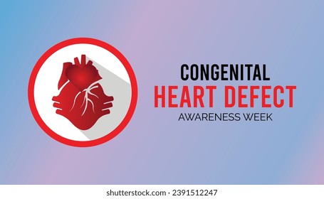 Vector illustration on the theme of Congenital Heart defect awareness week observed each year during February.banner, Holiday, poster, card and background design.