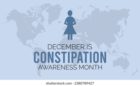 Vector illustration on the theme of Constipation awareness month observed each year during December.banner, Holiday, poster, card and background design.