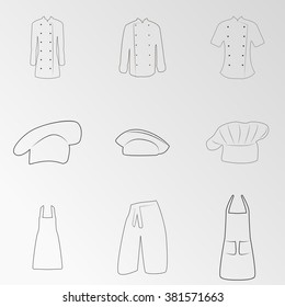 Vector illustration on the theme Cook uniform