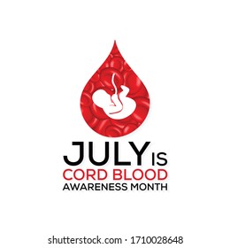Vector illustration on the theme of Cord Blood awareness month observed each year during July.