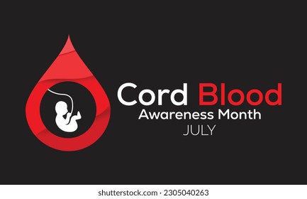 Vector illustration on the theme of Cord Blood awareness month observed each year during July. banner design template Vector illustration background design.