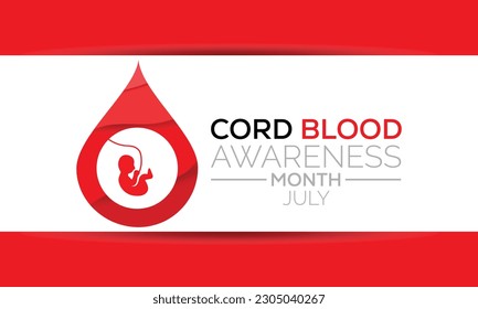Vector illustration on the theme of Cord Blood awareness month observed each year during July. banner design template Vector illustration background design.