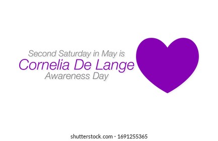 Vector illustration on the theme of Cornelia De Lange (CDLS) awareness day observed each year on second Saturday in month of May.