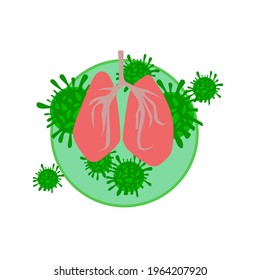 ilustración vectorial sobre el tema del coronavirus y la pandemia, prevención de la infección por un virus, imagen del lavado de manos, moléculas de virus, jabón, jabón líquido y su aplicación