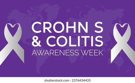 Vector illustration on the theme of Crohn's and Colitis Awareness Week observed each year during December.banner, Holiday, poster, card and background design.