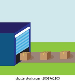 vector illustration on the theme of delivery