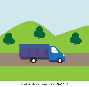 vector illustration on the theme of delivery