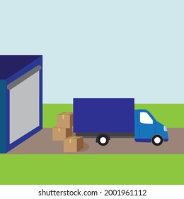 vector illustration on the theme of delivery
